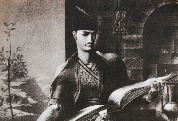 Иллюстрация к поэме Витязь в тигровой шкуре Шота Руставели Иллюстрация к поэме Витязь в тигровой шкуре Шота Руставели - Sputnik Грузия