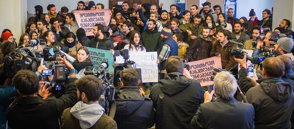 Акция студентов ТГУ - Sputnik Грузия