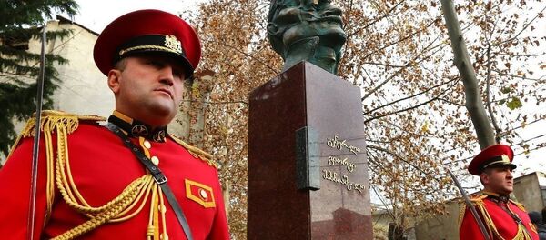 გიორგი მაზნიაშვილის ბიუსტის გახსნის საზეიმო ცერემონია გიორგი მაზნიაშვილის ბიუსტის გახსნის საზეიმო ცერემონია - Sputnik საქართველო