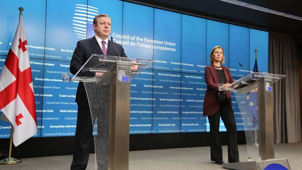 Премьер-министр Грузии Георгий Квирикашвили и глава дипломатии ЕС - Sputnik Грузия