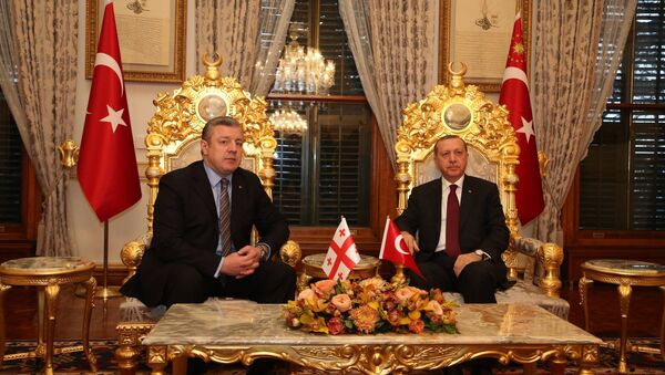 Встреча премьер-министра Грузии Георгия Квирикашвили и президента Турции Реджепа Тайипа Эрдогана - Sputnik Грузия