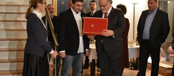 Церемония награждения Георгия Овашвили Церемония награждения Георгия Овашвили - Sputnik Грузия