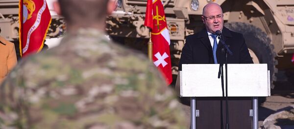 Министр обороны Грузии Леван Изория на военной базе в Крцаниси - Sputnik Грузия