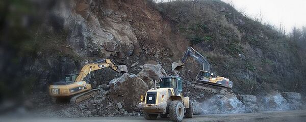 გზის აღდგენითი სამუშაოები - Sputnik საქართველო