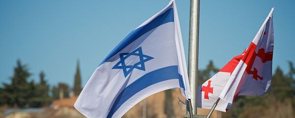 Флаги Израиля и Грузии на тбилисских улицах - Sputnik Грузия