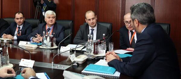 საქართველოს საგარეო საქმეთა მინისტრი მიხეილ ჯანელიძე თურქეთის პარლამენტის ვიცე-სპიკერთან, აჰმეთ აიდინთან შეხვედრაზე - Sputnik საქართველო