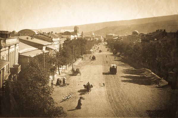 Вид на Головинский проспект, конец XIX века - Sputnik Грузия