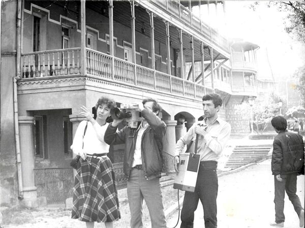 ნანა ღონღაძე გადაღების დროს - Sputnik საქართველო