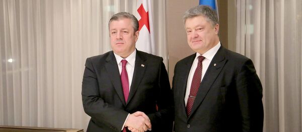 Георгий Квирикашвили и Петр Порошенко - Sputnik Грузия