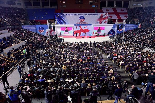 Партийный съезд Единого национального движения - Sputnik Грузия