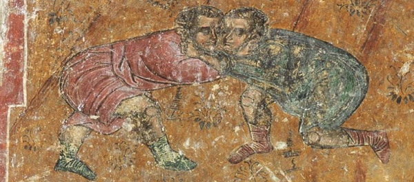 ქართული ჭიდაობის სცენა ქართული ჭიდაობის სცენა - Sputnik საქართველო