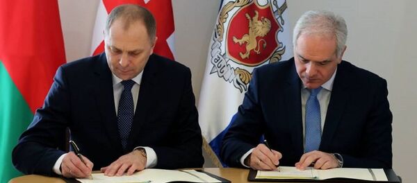 Глава следственного комитета Беларуси Иван Носкевич и глава МВД Грузии Георгий Мгебришвили - Sputnik Грузия