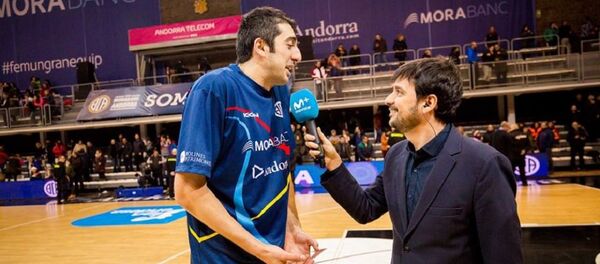 Баскетбол. Центровой испанского клуба Морабанк Андорра Георгий Шермадини - Sputnik Грузия