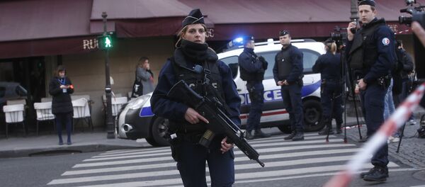 Полицейские заняли позиции за пределами Лувра в Париже - Sputnik Грузия