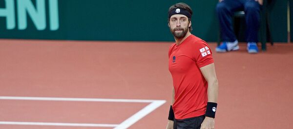 ნიკოლოზ ბასილაშვილის დევისის თასის მატჩზე ნიკოლოზ ბასილაშვილის დევისის თასის მატჩზე - Sputnik საქართველო