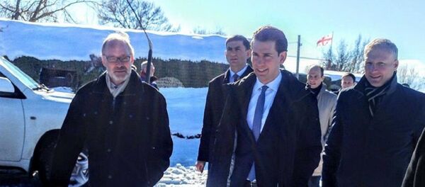 Председатель ОБСЕ Себастьян Курц в Эргнети - Sputnik Грузия