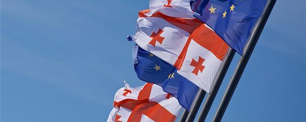 საქართველოსა და ევროკავშირის დროშები - Sputnik საქართველო