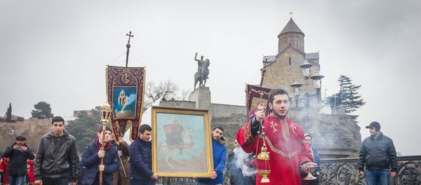 GEO შეყვარებულთა მფარველის, წმინდა სარქისის დღე აღნიშნეს GEO შეყვარებულთა მფარველის, წმინდა სარქისის დღე აღნიშნეს - Sputnik საქართველო