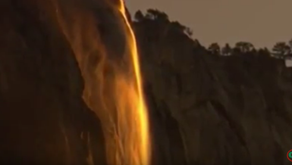 ცეცხლოვანი ჩანჩქერი კალიფორნიაში - Sputnik საქართველო