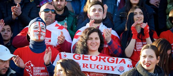 გულშემატკივრები რაგბიში საქართველოს და გერმანიის ნაკრებების თამაშის დროს გულშემატკივრები რაგბიში საქართველოს და გერმანიის ნაკრებების თამაშის დროს - Sputnik საქართველო