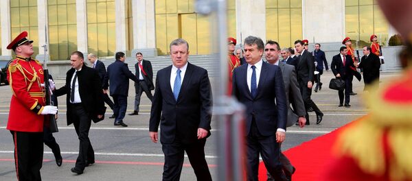 Премьер Грузии Георгий Квирикашвили проводил своего армянского коллегу Карена Карапетяна - Sputnik Грузия