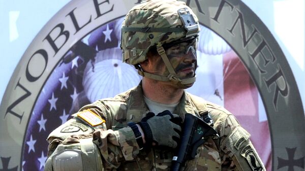 Американский солдат во время учений НАТО Noble Partner в Грузии - Sputnik საქართველო