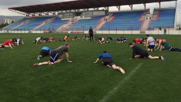 Тренировка российского регбийного клуба Красный Яр в Рустави - Sputnik Грузия