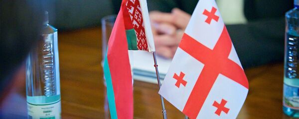 Флаги Беларуси и Грузии за столом переговоров - Sputnik Грузия