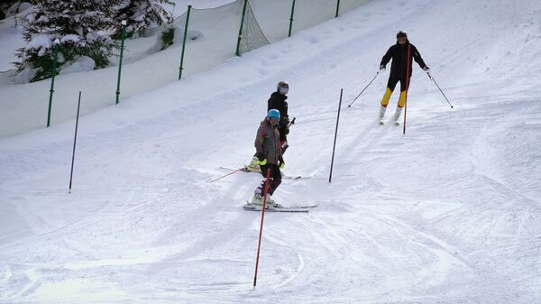 Лыжники на высокогорном зимнем курорте в Бакуриани - Sputnik Грузия