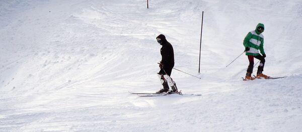 Лыжники на высокогорном зимнем курорте в Бакуриани - Sputnik Грузия