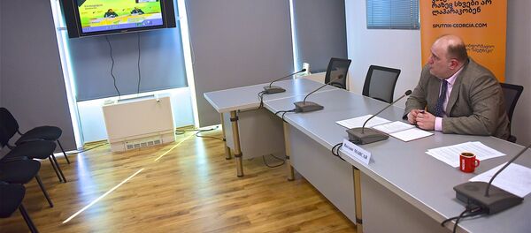 Эксперт из Грузии Вахтанг Маисая участвует в видеомосте с Минском Эксперт из Грузии Вахтанг Маисая участвует в видеомосте с Минском - Sputnik Грузия