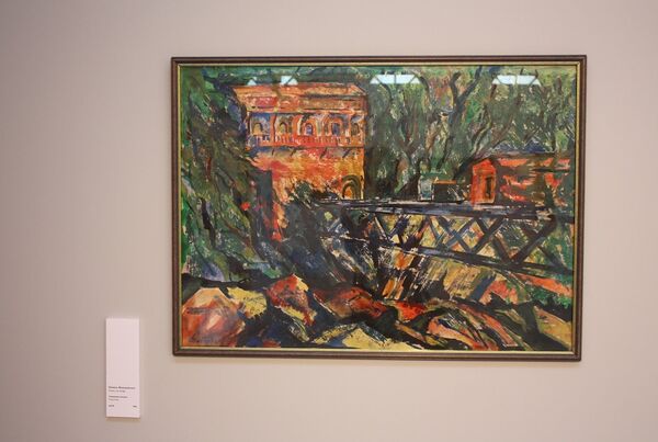 Картина Нателлы Тоидзе Кутаиси. Железный мост Картина Нателлы Тоидзе Кутаиси. Железный мост - Sputnik Грузия