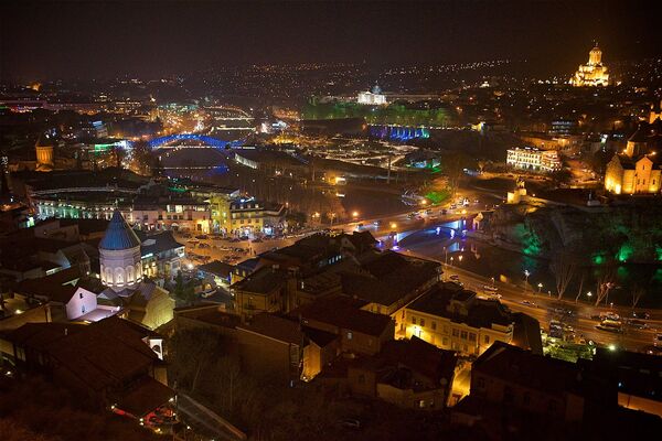 Вид на ночной Тбилиси - Sputnik Грузия