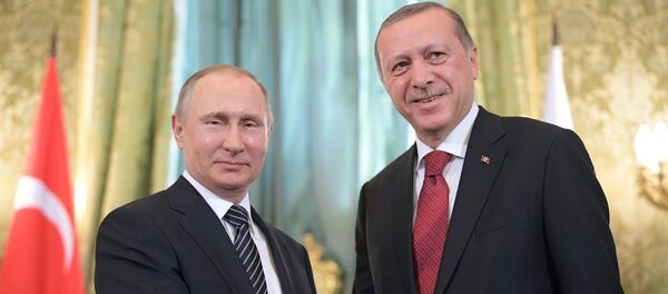 Президент РФ Владимир Путин и президент Турции Реджеп Тайип Эрдоган - Sputnik Грузия