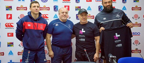 Пресс-конференция капитанов и тренеров сборных Грузии и России по регби - Sputnik Грузия