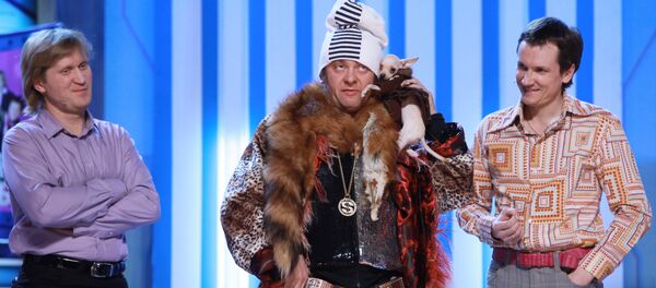 Участники шоу Уральские пельмени Андрей Рожков, Дмитрий Брекоткин и Вячеслав Мясников (слева направо) - Sputnik Грузия