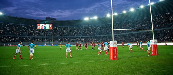 Матч по регби между сборными Грузии и России, который завершился со счетом 28:14 Матч по регби между сборными Грузии и России, который завершился со счетом 28:14 - Sputnik Грузия