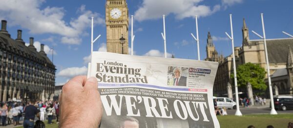 Brexit-ის რეფერენდუმის შედეგები პარლამენტის ფონზე - Sputnik საქართველო