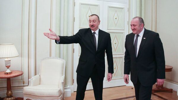 Встреча президентов Грузии и Азербайджана Георгия Маргвелашвили и Ильхама Алиева - Sputnik Грузия
