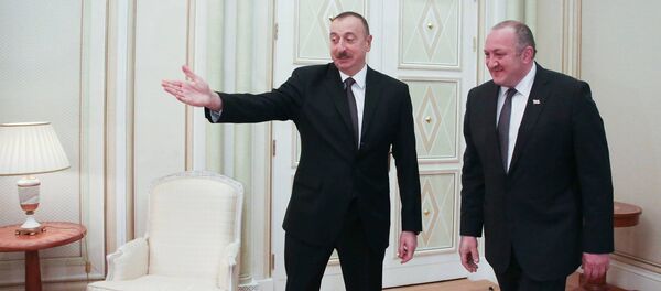 გიორგი მარგველაშვილისა და ილჰამ ალიევის შეხვედრა გიორგი მარგველაშვილისა და ილჰამ ალიევის შეხვედრა - Sputnik საქართველო