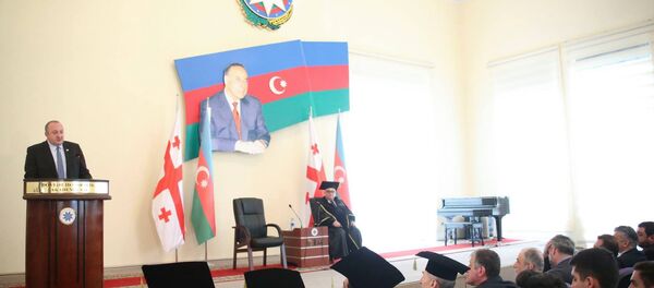გიორგი მარგველაშვილი აზერბაიჯანის პრეზიდენტთან არსებულ სახელმწიფო მართვის აკადემიაში გიორგი მარგველაშვილი აზერბაიჯანის პრეზიდენტთან არსებულ სახელმწიფო მართვის აკადემიაში - Sputnik საქართველო
