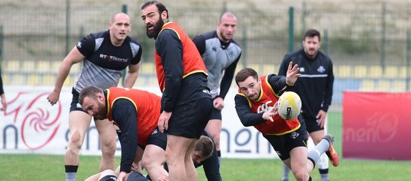 Cборная Грузии по регби готовится к матчу с румынами - Sputnik Грузия
