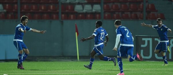 Нападающий Колхети Георгий Джанелидзе (слева) назван лучшим бомбардиром чемпионата Нападающий Колхети Георгий Джанелидзе (слева) назван лучшим бомбардиром чемпионата - Sputnik Грузия