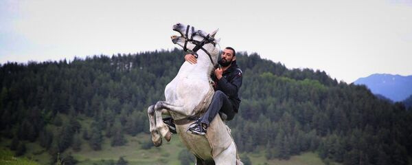 Мужчина на коне в горах в Алгетском национальном парке Мужчина на коне в горах в Алгетском национальном парке - Sputnik Грузия
