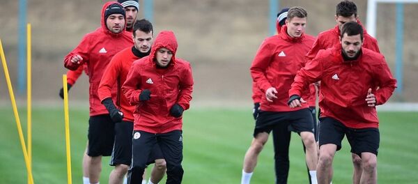 Тренировка сборной Грузии по футболу Тренировка сборной Грузии по футболу - Sputnik Грузия