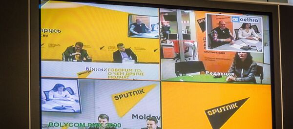 Видеомост Тбилиси - Минск - Кишинев к Международному дню театра - Sputnik Грузия