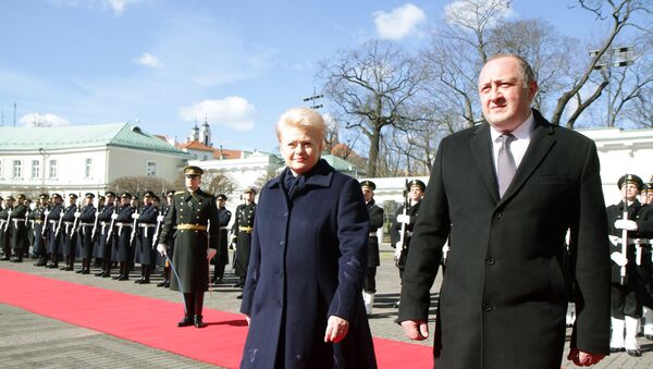Лидер Литвы Даля Грибаускайте и президент Грузии Георгий Маргвелашвили - Sputnik Грузия