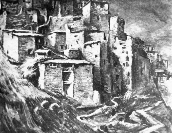 Работы грузинской художницы, графика Елены Дмитриевны Ахвледиани Работы грузинской художницы, графика Елены Дмитриевны Ахвледиани - Sputnik Грузия