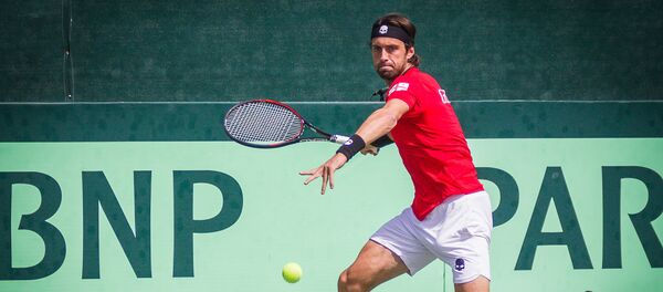 Грузинский теннисист Николоз Басилашвили Грузинский теннисист Николоз Басилашвили - Sputnik Грузия