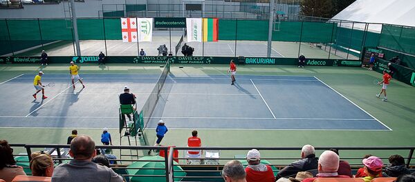 Парная встреча сборных Грузии и Литвы по теннису в рамках Кубка Дэвиса - Sputnik Грузия